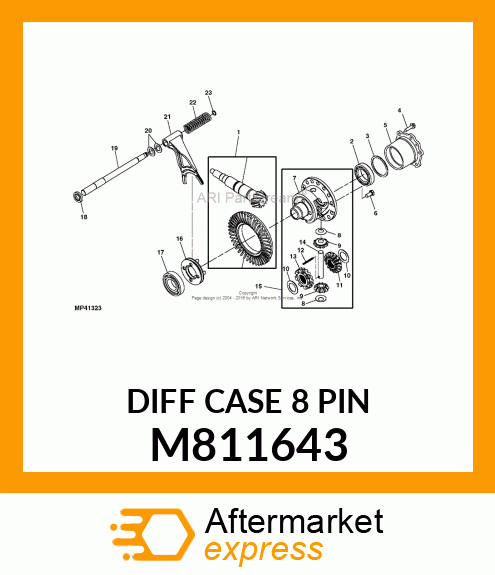 DIFFERENTIAL, DIFF CASE (8 PIN) M811643