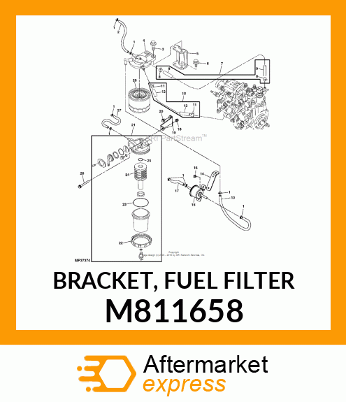 BRACKET, FUEL FILTER M811658