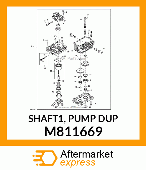 SHAFT1, PUMP DUP M811669