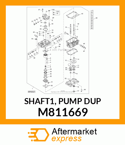 SHAFT1, PUMP DUP M811669