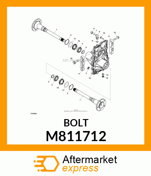 BOLT, M 14 X 16 M811712