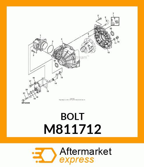 BOLT, M 14 X 16 M811712