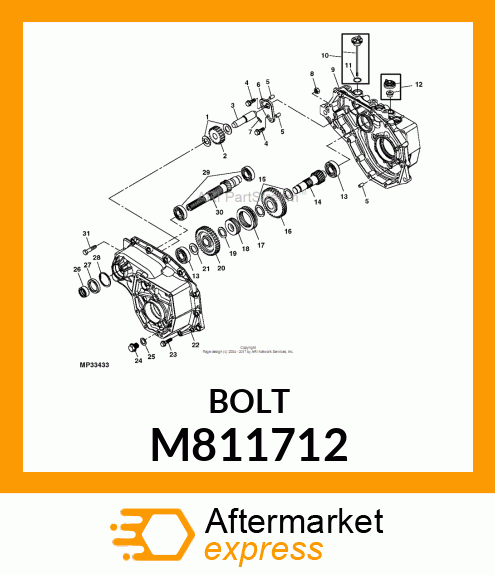 BOLT, M 14 X 16 M811712