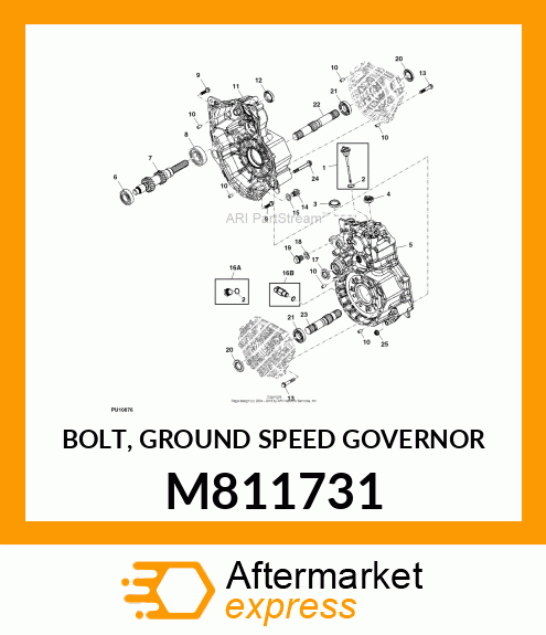 BOLT, GROUND SPEED GOVERNOR M811731