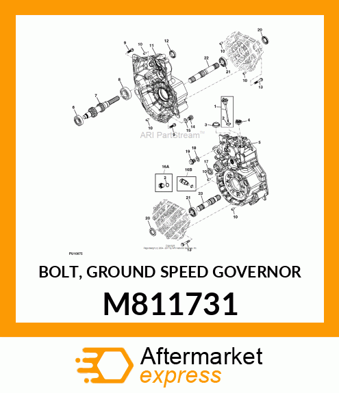 BOLT, GROUND SPEED GOVERNOR M811731