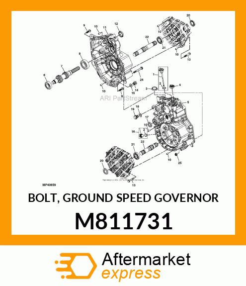 BOLT, GROUND SPEED GOVERNOR M811731