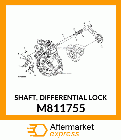 SHAFT, DIFFERENTIAL LOCK M811755