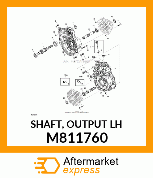 SHAFT, OUTPUT LH M811760