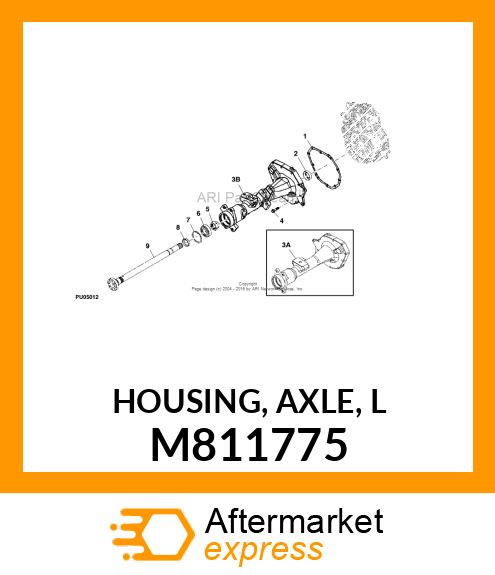 HOUSING, AXLE, L M811775