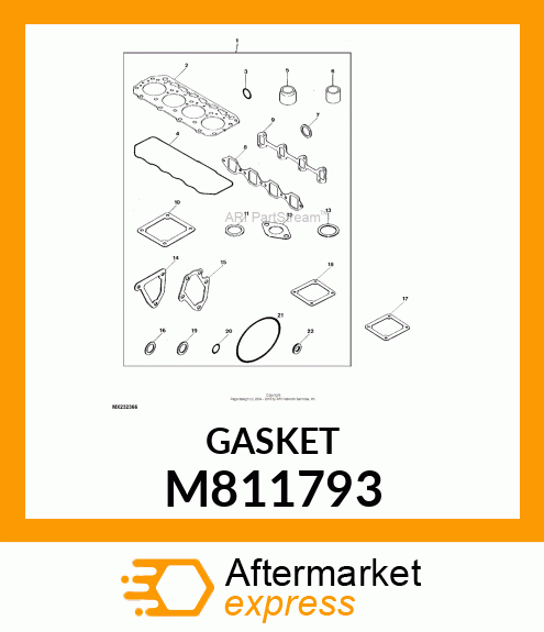 GASKET, INT. MANIFOLD M811793