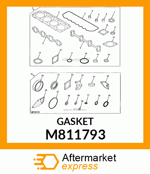 GASKET, INT. MANIFOLD M811793