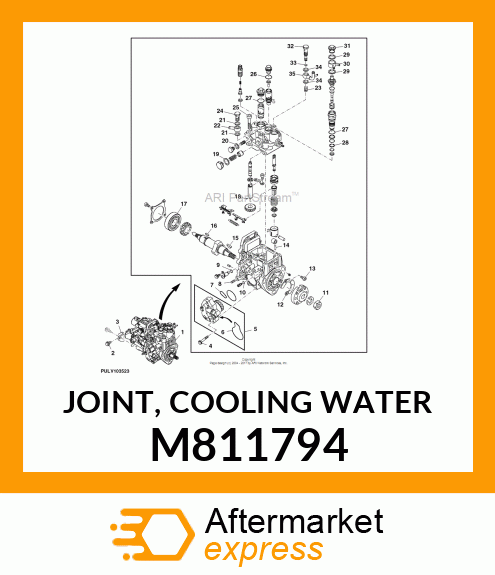 JOINT, COOLING WATER M811794