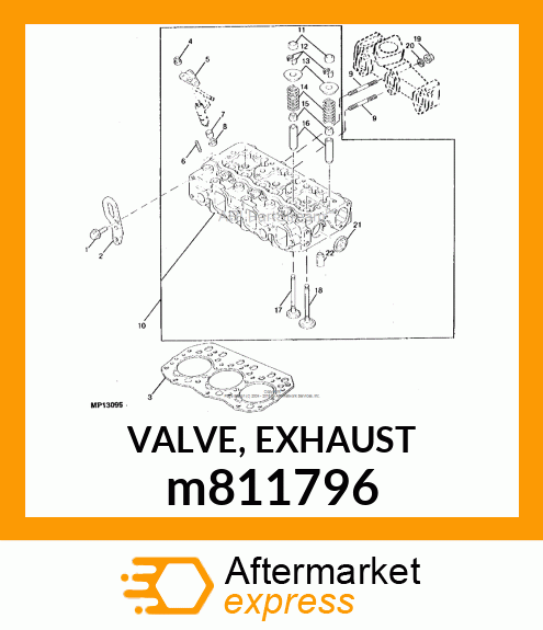 VALVE, EXHAUST m811796