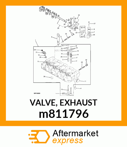 VALVE, EXHAUST m811796