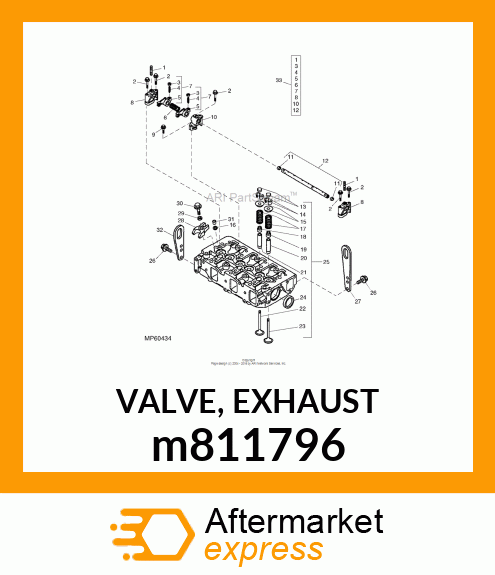 VALVE, EXHAUST m811796