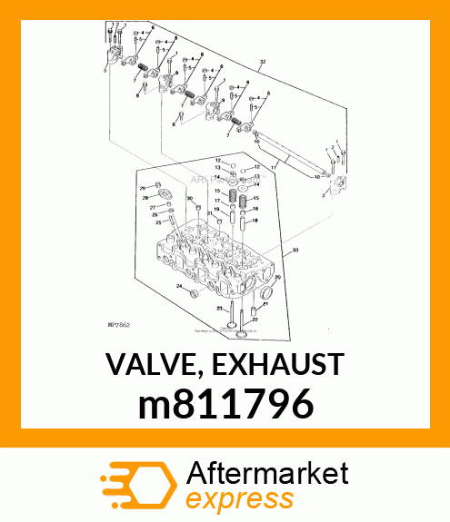 VALVE, EXHAUST m811796