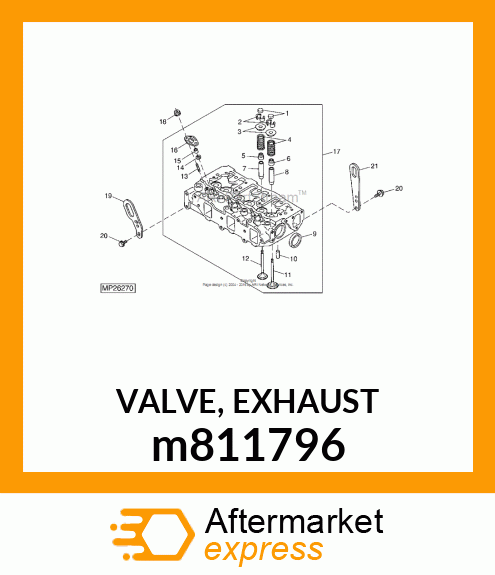 VALVE, EXHAUST m811796