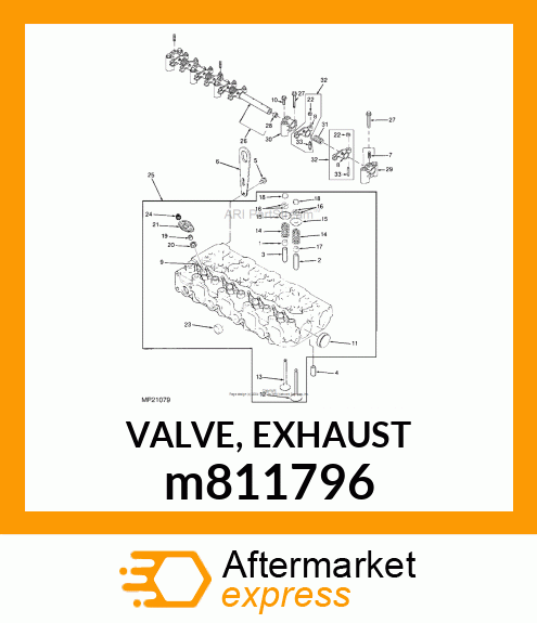 VALVE, EXHAUST m811796