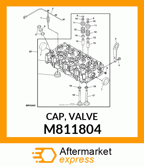 CAP, VALVE M811804