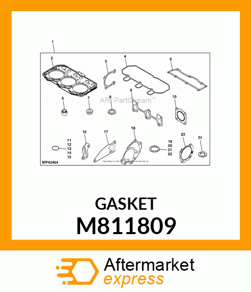 GASKET, GASKET, SILENCER M811809