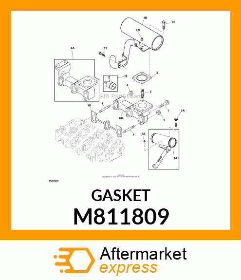 GASKET, GASKET, SILENCER M811809