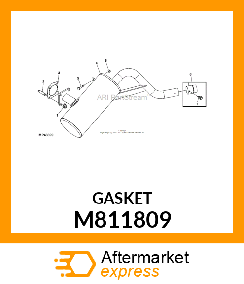 GASKET, GASKET, SILENCER M811809