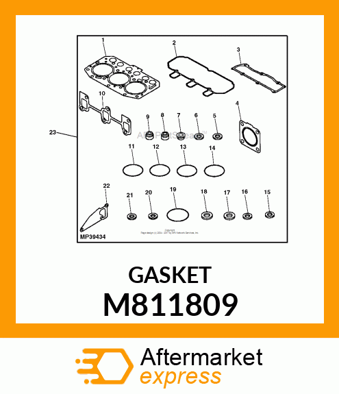 GASKET, GASKET, SILENCER M811809