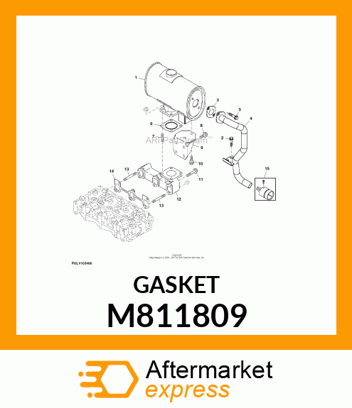 GASKET, GASKET, SILENCER M811809