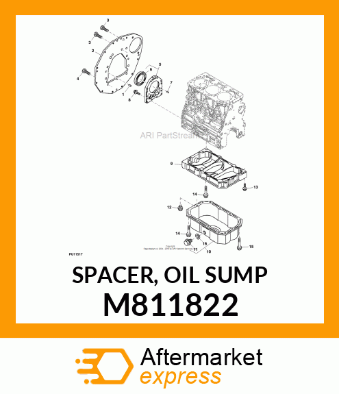 SPACER, OIL SUMP M811822