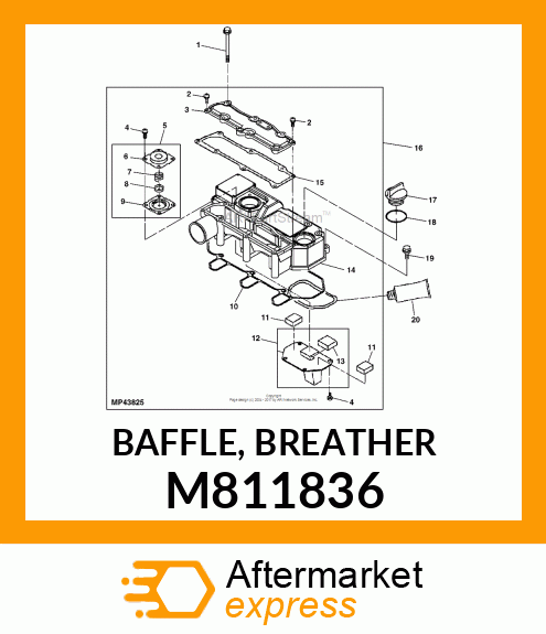 BAFFLE, BREATHER M811836