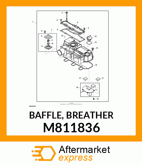 BAFFLE, BREATHER M811836