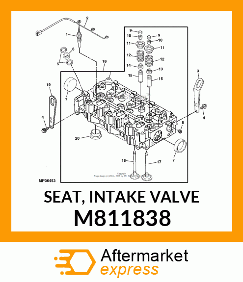 SEAT, INTAKE VALVE M811838