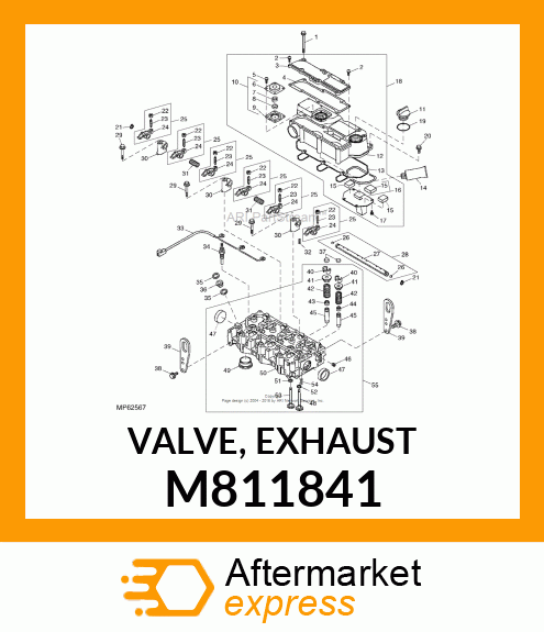 VALVE, EXHAUST M811841