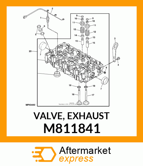 VALVE, EXHAUST M811841