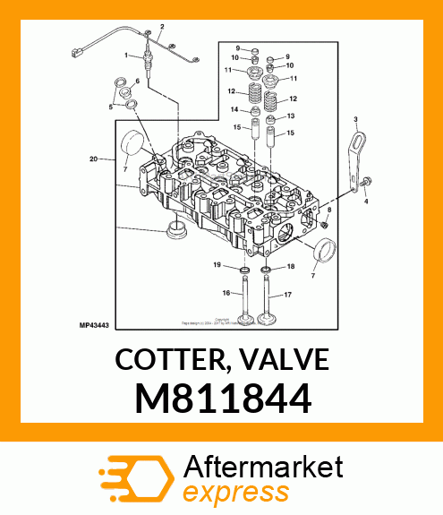 COTTER, VALVE M811844