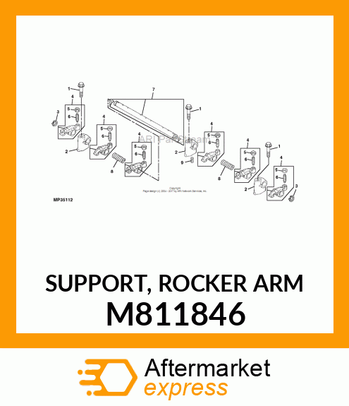 SUPPORT, ROCKER ARM M811846