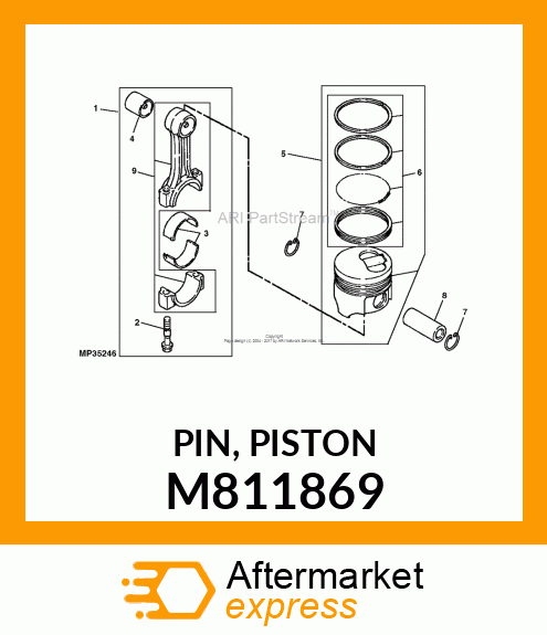 PIN, PISTON M811869