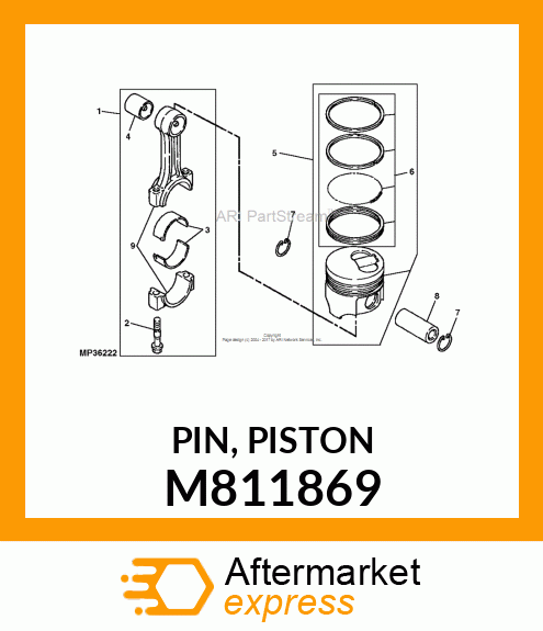 PIN, PISTON M811869