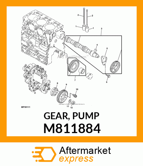 GEAR, PUMP M811884