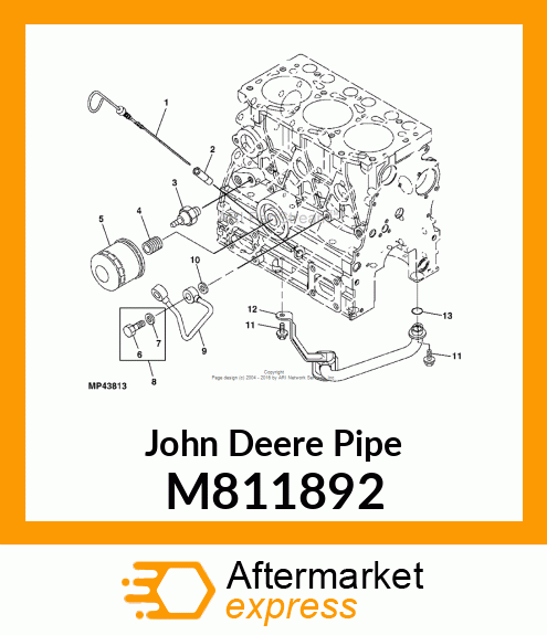 PIPE, HYDRAULIC ASSY M811892