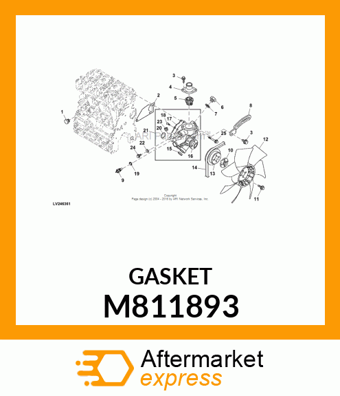 GASKET, WATER PUMP M811893