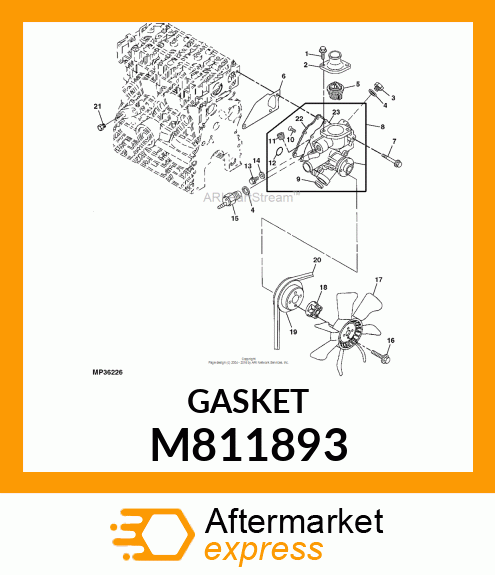 GASKET, WATER PUMP M811893