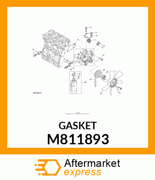 GASKET, WATER PUMP M811893