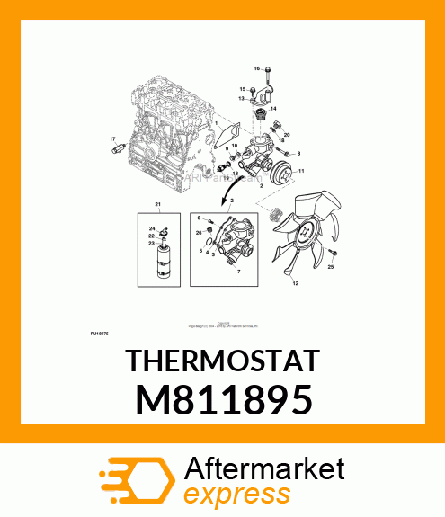 THERMOSTAT, 71 DEGREE C 160 DEGREE M811895