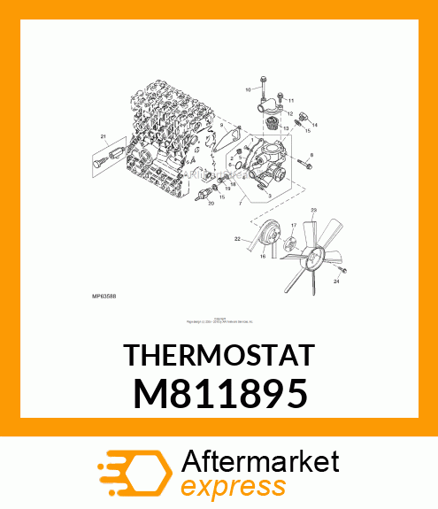 THERMOSTAT, 71 DEGREE C 160 DEGREE M811895