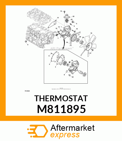 THERMOSTAT, 71 DEGREE C 160 DEGREE M811895