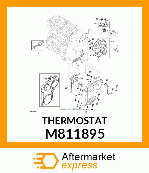 THERMOSTAT, 71 DEGREE C 160 DEGREE M811895