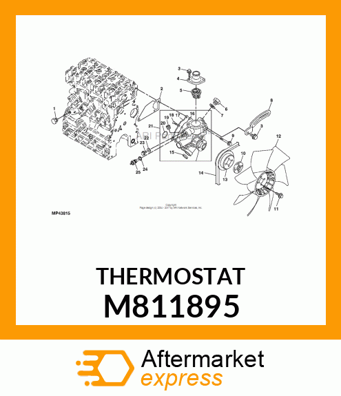 THERMOSTAT, 71 DEGREE C 160 DEGREE M811895