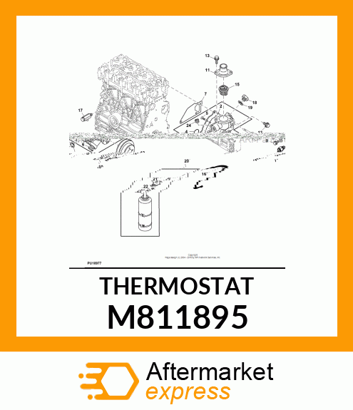 THERMOSTAT, 71 DEGREE C 160 DEGREE M811895