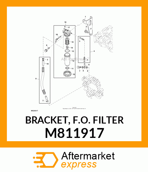 BRACKET, F.O. FILTER M811917